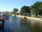 View down the Gulf Access canal located in southeast section of Cape Coral