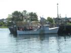 Portsmouth Fishing Pier with lobster boat