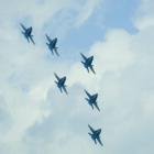 "Blue Angels" FLYING HIGH  over Midwest City  during the 4th of July celebration in 2007.