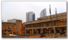 White Plains Public Library - with the two towers from the Ritz Carlton in the Background.