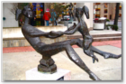 Mother and Child - in the Mall by the White Plains, Public Library