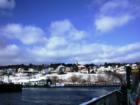 Bayfield winter panorama, taken from the ferry boat between Bayfield and LaPointe