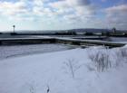The LaPointe ferry landing in winter