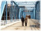 A Stroll Down One Of The Many Bridges That Cross The Mighty Grand River