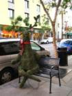 Brea's "green" reindeer on Birch St. at Christmas. Photo by Lynda Eisenmann, Broker