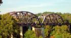 Virginia Railway Express trains use this bridge to cross the Occoquan on thier way northbound - the station is at the left of the photo