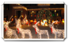 High - Wattage Christmas in a residential neighborhood