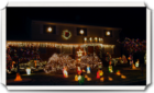 High - Wattage Christmas in a residential neighborhood