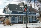 Hillsdale Train station at Christmas in the Pascack Valley of Bergen County of New Jersey