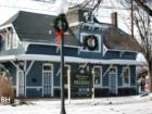 Hillsdale Train station at Christmas in the Pascack Valley of Bergen County of New Jersey