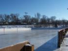 Outdoor neighborhood hockey rink on Burnsville Pkwy, Burnsville, MN