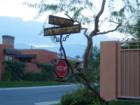 Palmilla stop sign, La Quinta CA