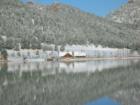 Evergreen Lake at first snow.