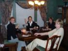Cinco Ranch Bunko Group, Liz Carter, local Realtor & resident of Katy since 1978 with friends enjoying dinner and a night of playing that friendly little dice game...Bunko!