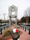 Takoma Park was founded in 1883.  This is the town clock with the town rooster dressed for the Christmas holidays.