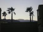 Snow on top of a distant Mt Charleston & Palm Trees make this street scene from Astoria at Town Center most intriguing!
