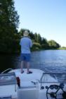 Fishing on Duck Lake near the Weatherwax property