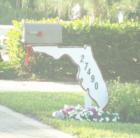 Mailbox to let you know you are in Florida along Bonita Beach