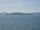 Alcatraz with sail boat in the foreground