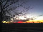 December sunset in the Alum Creek area.