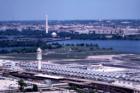 National Airport with DC in background and Metro station i foreground