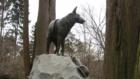 The World War I monument for dogs that served in the armed forces....