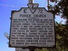 Highway marker at Pohick Church