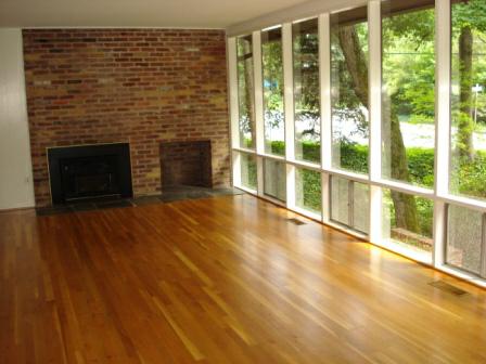 Interior of mid-century modern home in Hollin Hills