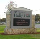 New sign for Holly Hill City Hall. The lawn and grounds are immaculate.