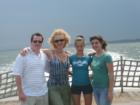 Ferry ride from Southport to Fort Fisher.   For a mere $ 5 per car, you get half an hour on the Atlantic.  We had a blast!