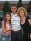 A day before becoming a Marine Officer - cadet with mother and sister