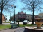 The fountain on the square downtown Abbeville