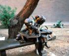 A Fitting Statue for a Library