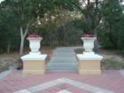 The entrance to the nature trail at Emerald Island Resort