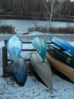 Canoe rack at Eastman Lake