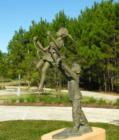 The Woodlands Public Art - Boy Pushing Girl in Swing