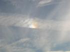 This was so amazing in person:  the clouds actually formed a prism!