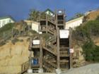 A sculptural stairway down to Moonlight Beach in Encinitas