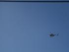 Coast guard helicopter above Swami's Beach in Encinitas