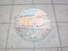 Sidewalk mosaic in downtown Encinitas