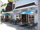 Sidewalk cafe along the Coast Highway (Route 101) in downtown Encinitas