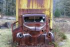 This truck sits at the old homestead on the North end of Quinault Lake