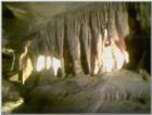 Huge Stalactites and Stalagmites take thousands of years to form in the underground caverns near Lookout Mountain, Georgia such as those in Ruby Falls.