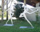Art sculptures at the Museum of Arts and Sciences