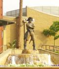 A pirate stands gard at Splash ~ La Mirada's New Acquatic Park. Photo by Lynda Eisenmann