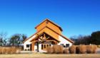 The new Schwertner State Bank in Jarrell, Texas.  The inside is beautiful, and all Texas, right down to the stuffed Longhorn head.