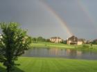Rainbow over home in Countryside Glen subdivision of Hawthorn Woods