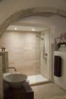 The bathroom in a barrel roof townhouse -designed by Charles Goodman- in Southwest DC.