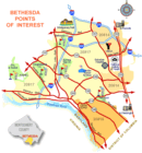 Bethesda, Maryland.  Popular community bordering Washington, D.C., the Potomac River and the Washington Beltway.  Luxury homes and older communities. World Class shopping for antiques, good restaurants and boutiques.  Copyright 2005 Lenn Harley