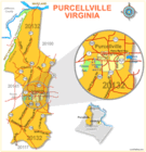 Purcellville in Western Loudoun County VA.  A small town with convenient shopping and services with farms and small residential communities.  Copyright 2006 Lenn Harley
